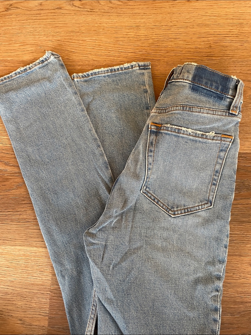 Abercrombie & Fitch The '90s Slim Straight Ultra High Rise Crossover Jeans Blue